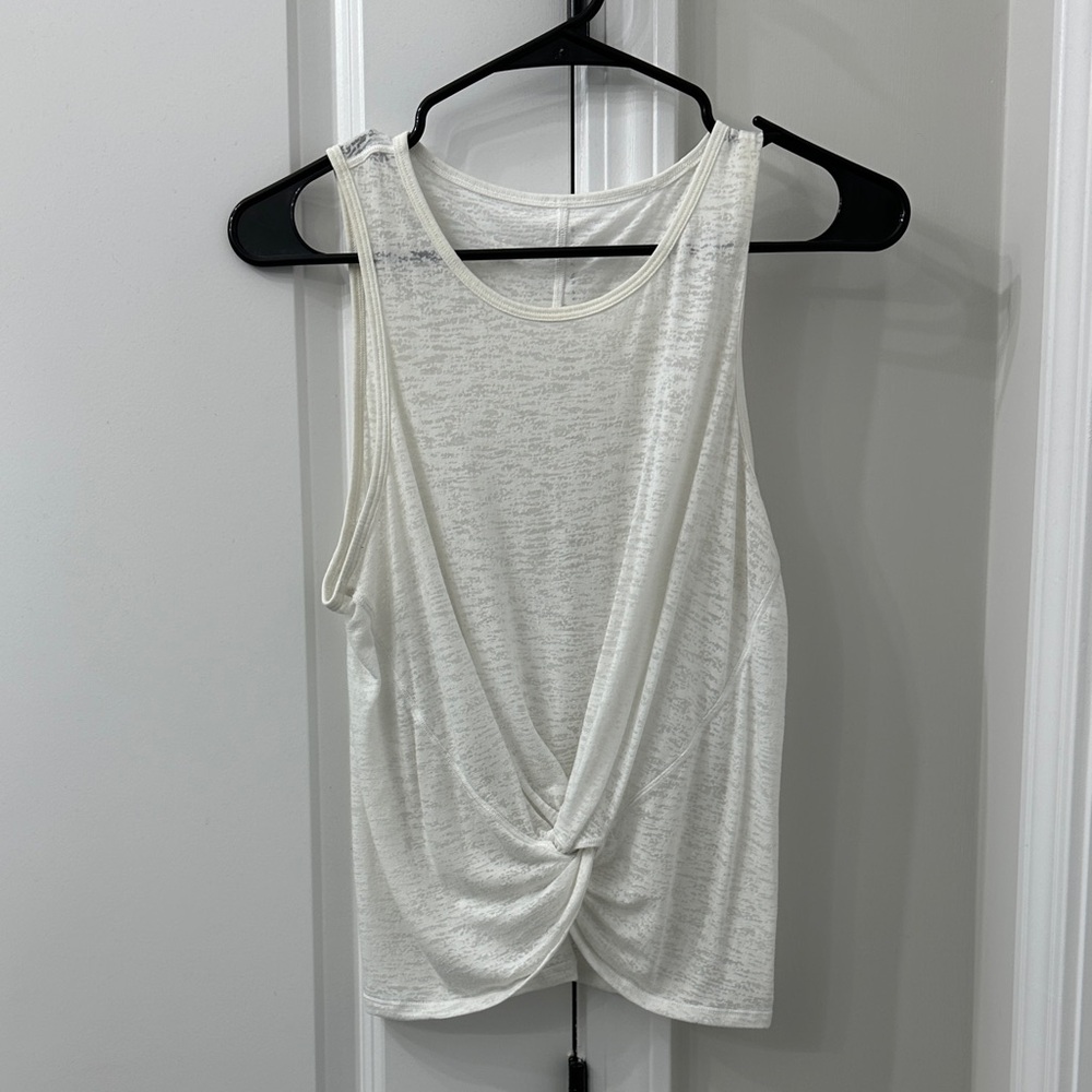 Lululemon Athletica White Twist Tank Top